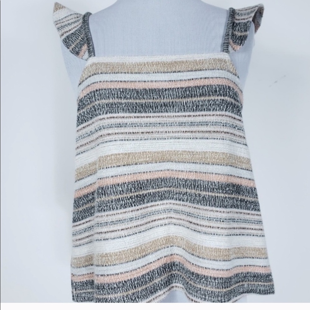 Madewell Thread & Texture Ruffle Strap Tank - Picture 2 of 4